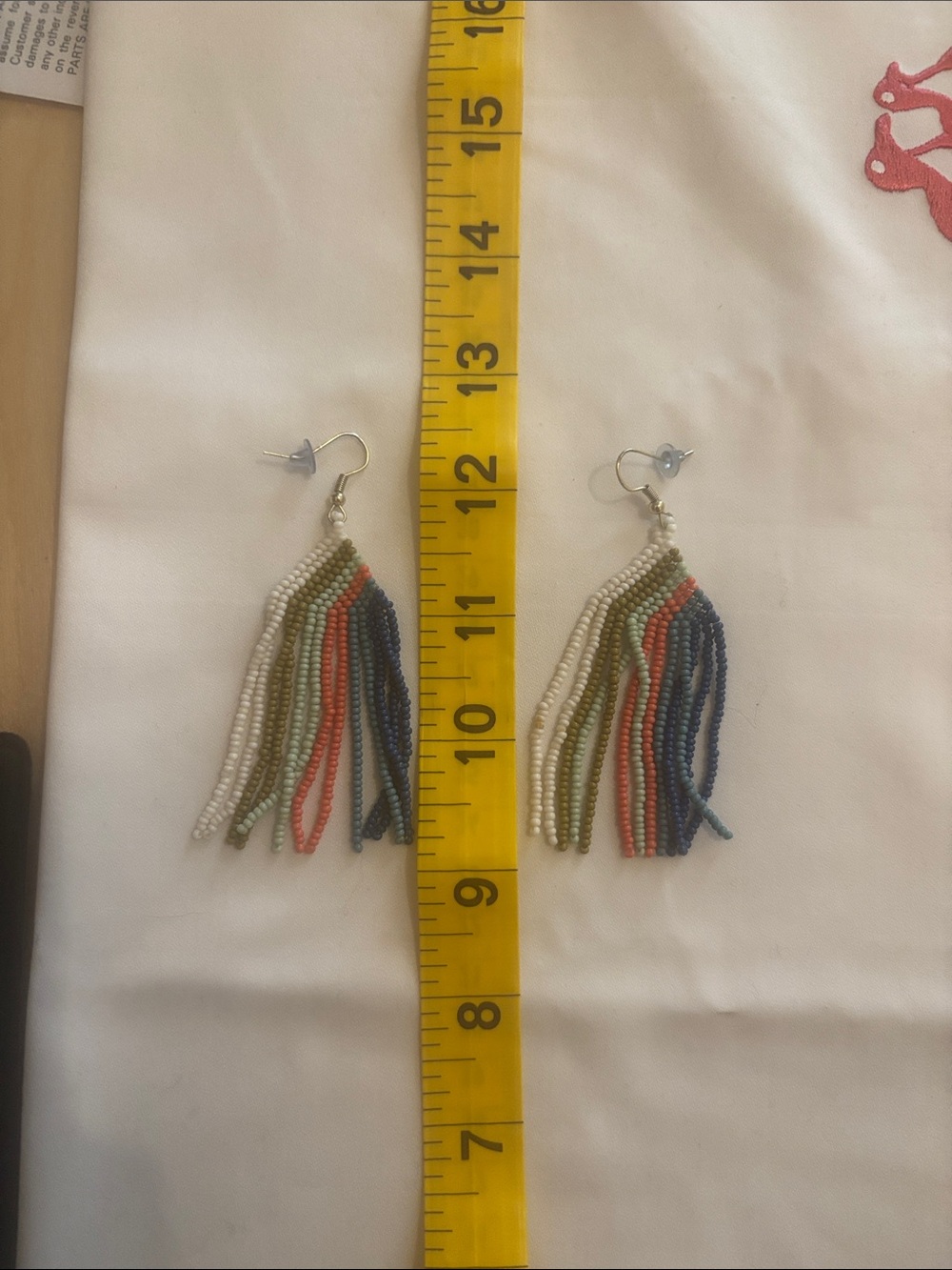 Beaded Tassel Drop Earrings - Multicolor